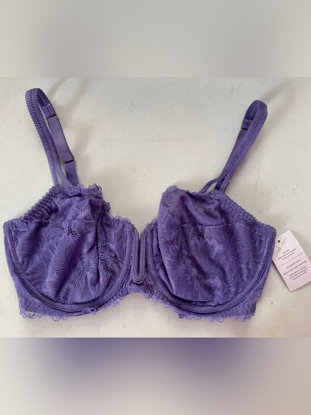 NWT size 34 DD Auden Lavender Lace Bra